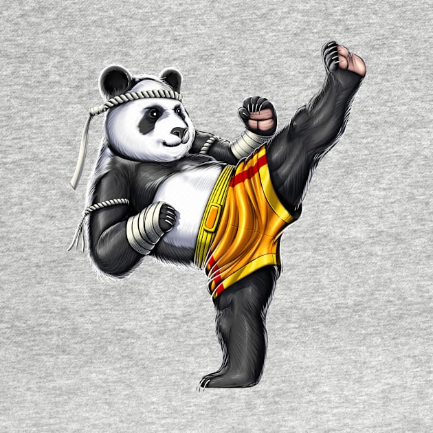 Panda Muay Thai Fighter by underheaven